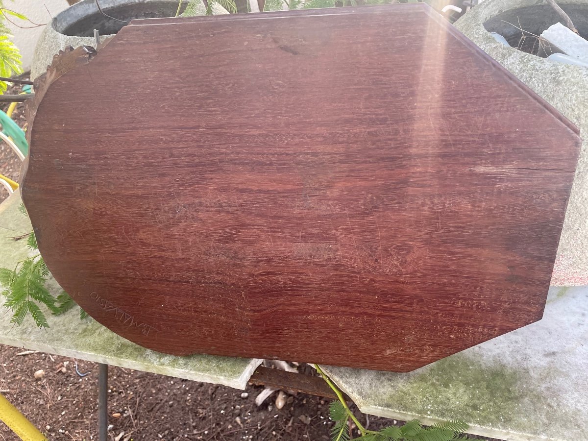 Mahogany Servant Tray With Squirrel-photo-4