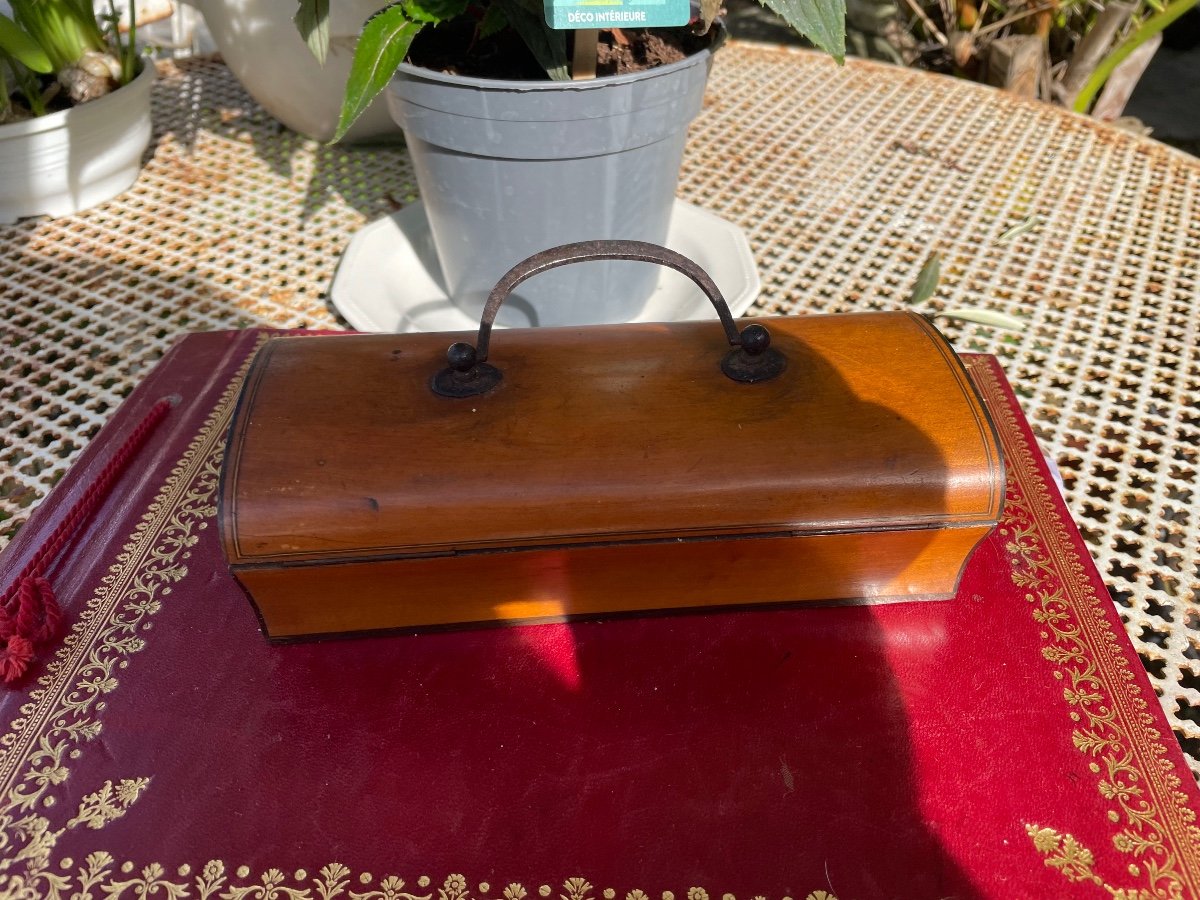 18th Century Wooden Jewelry Box-photo-3