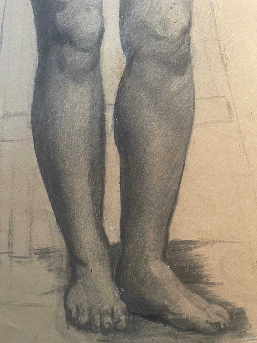 Drawing Naked Woman On Foot-photo-4