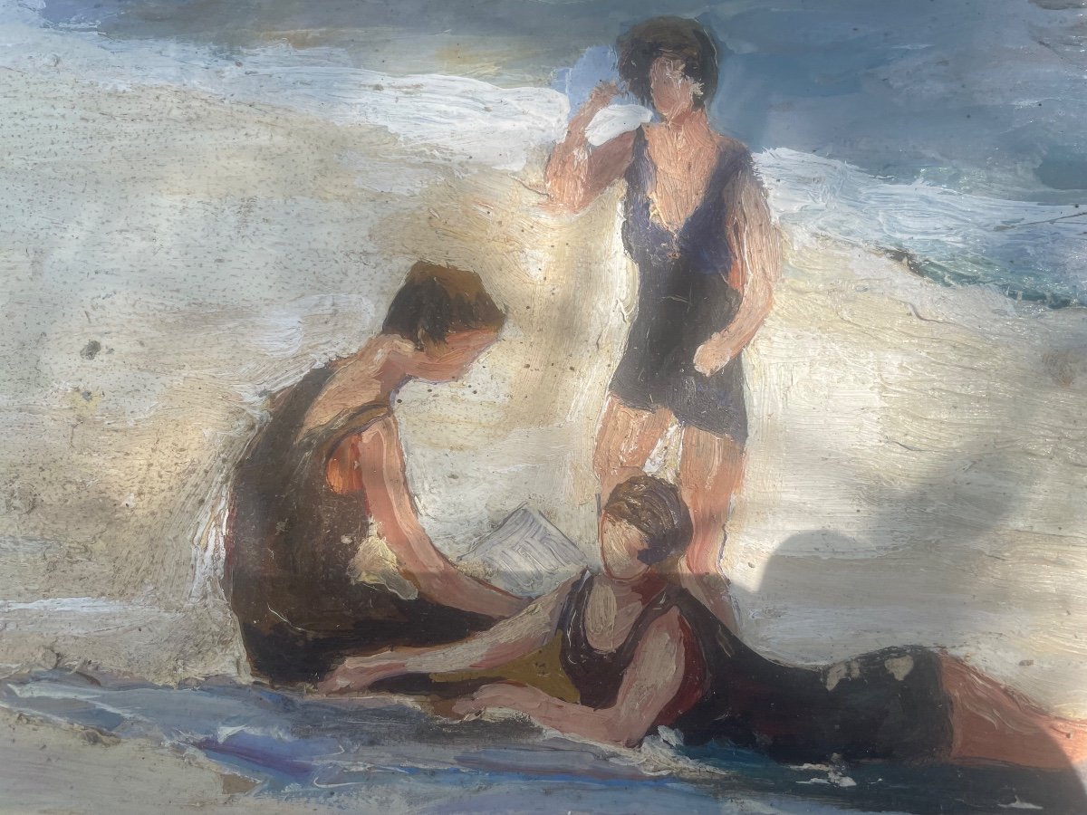 The Beach And Its Bathers By Claude Bernard-photo-3