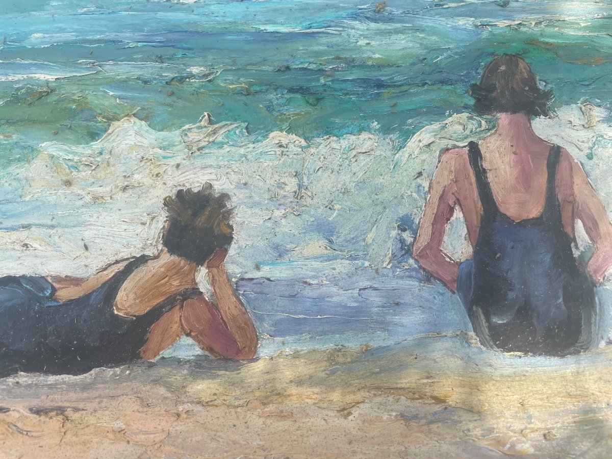 Two Bathers By The Sea