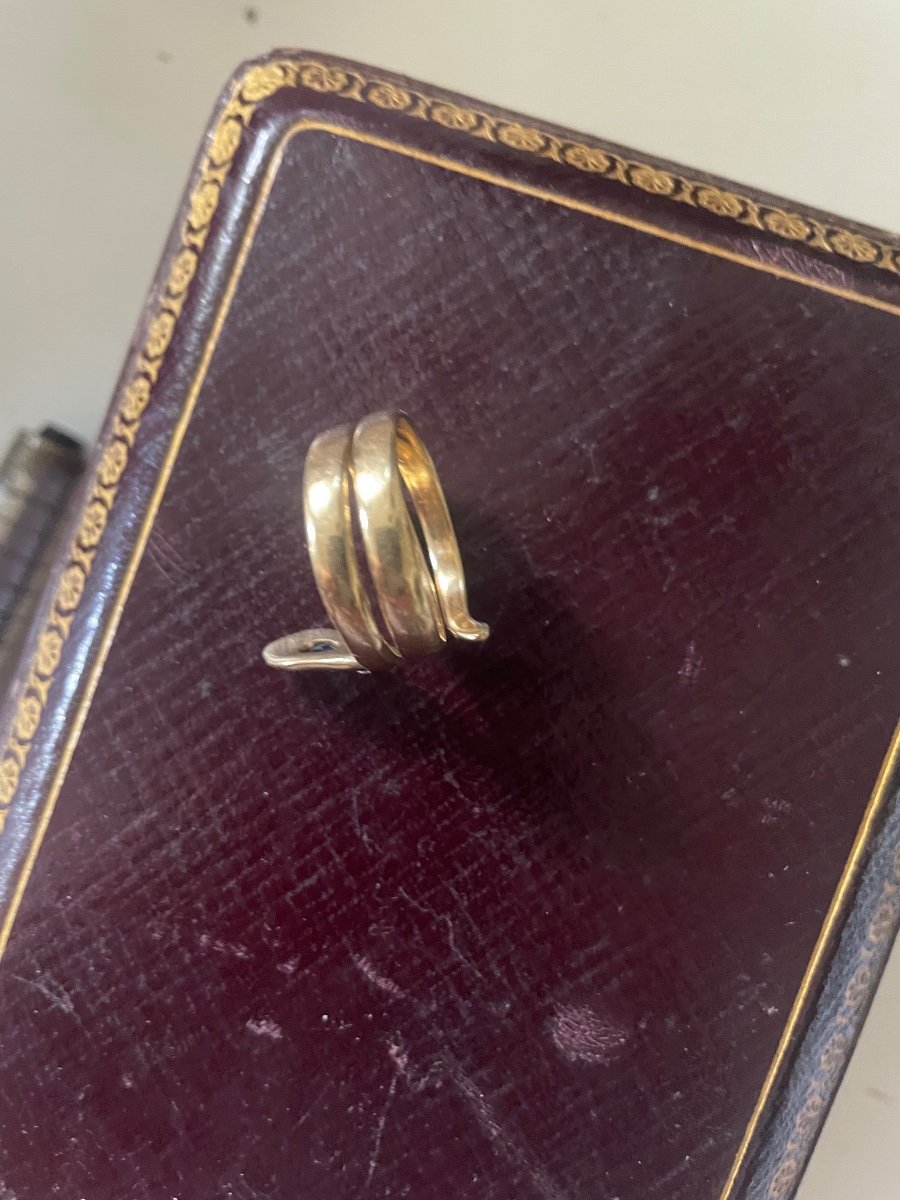 Bague Serpent Or Et Saphir -photo-1