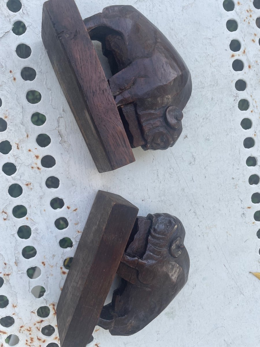 Pair Of Wooden Bookends-photo-3