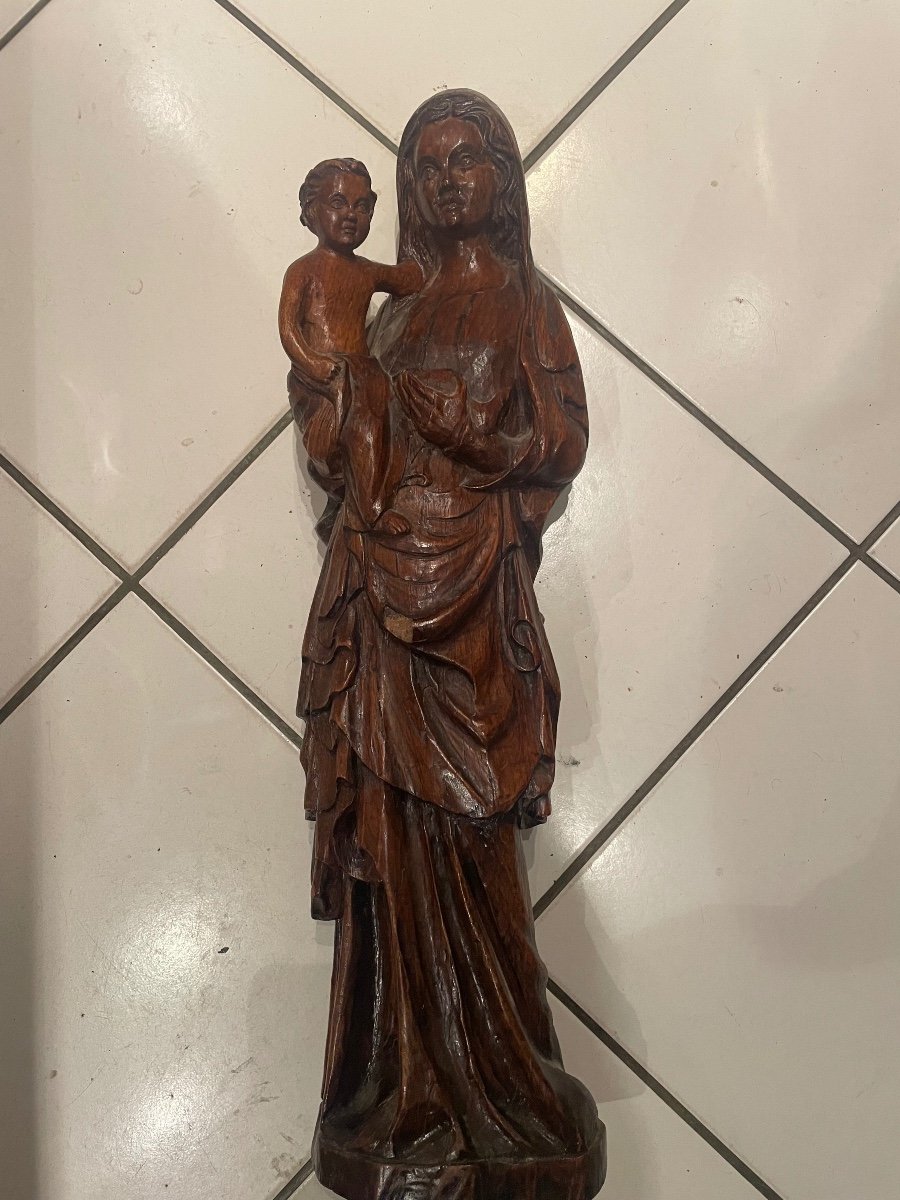 Virgin And Child Solid Wood-photo-2