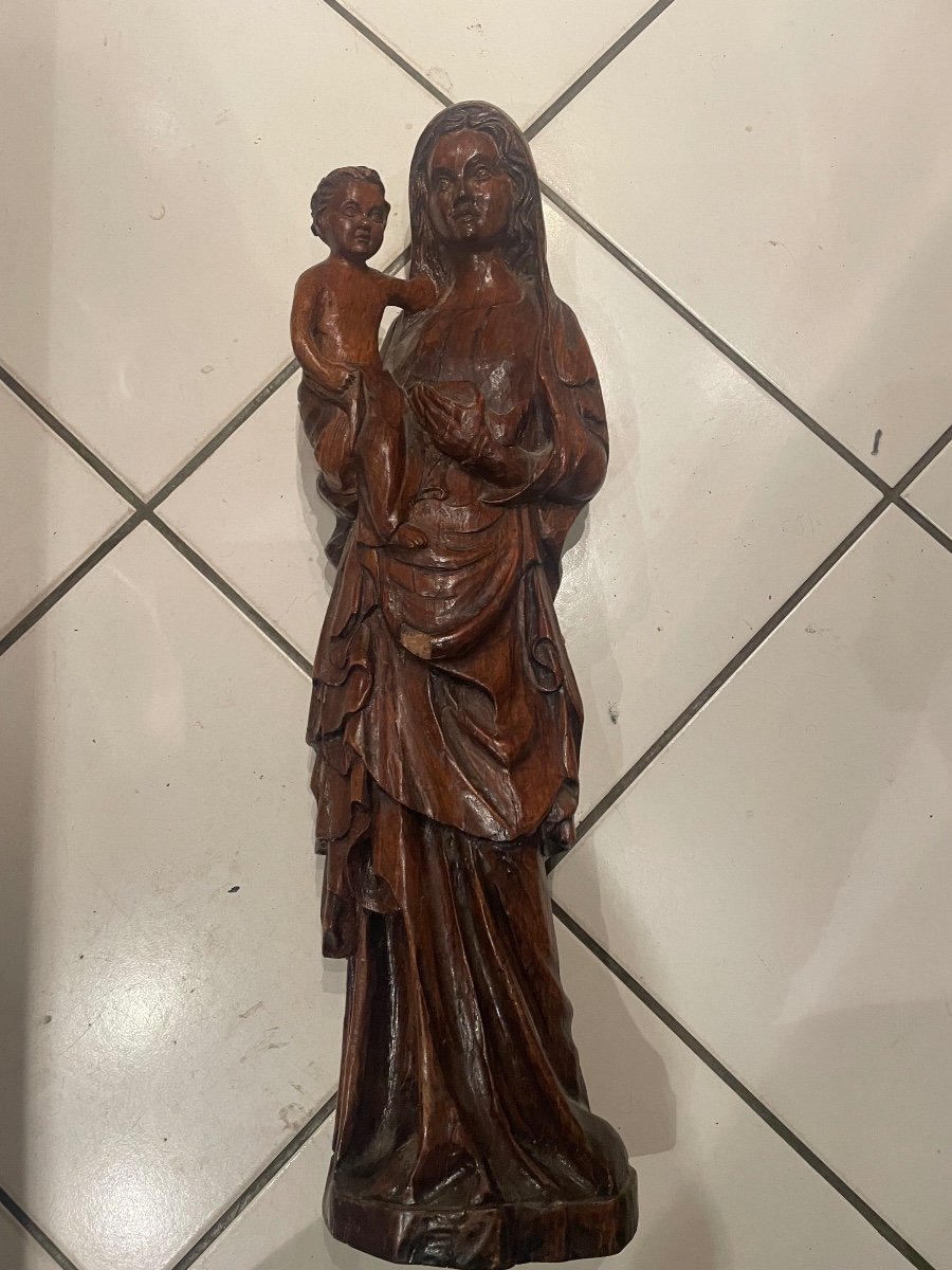 Virgin And Child Solid Wood-photo-3