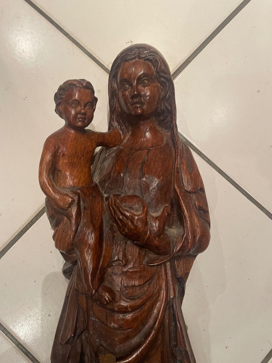 Virgin And Child Solid Wood