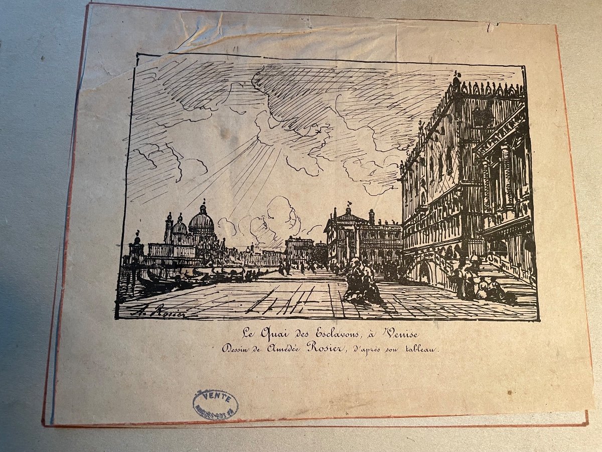 Dessin D’amédée Rosier . Venise -photo-4