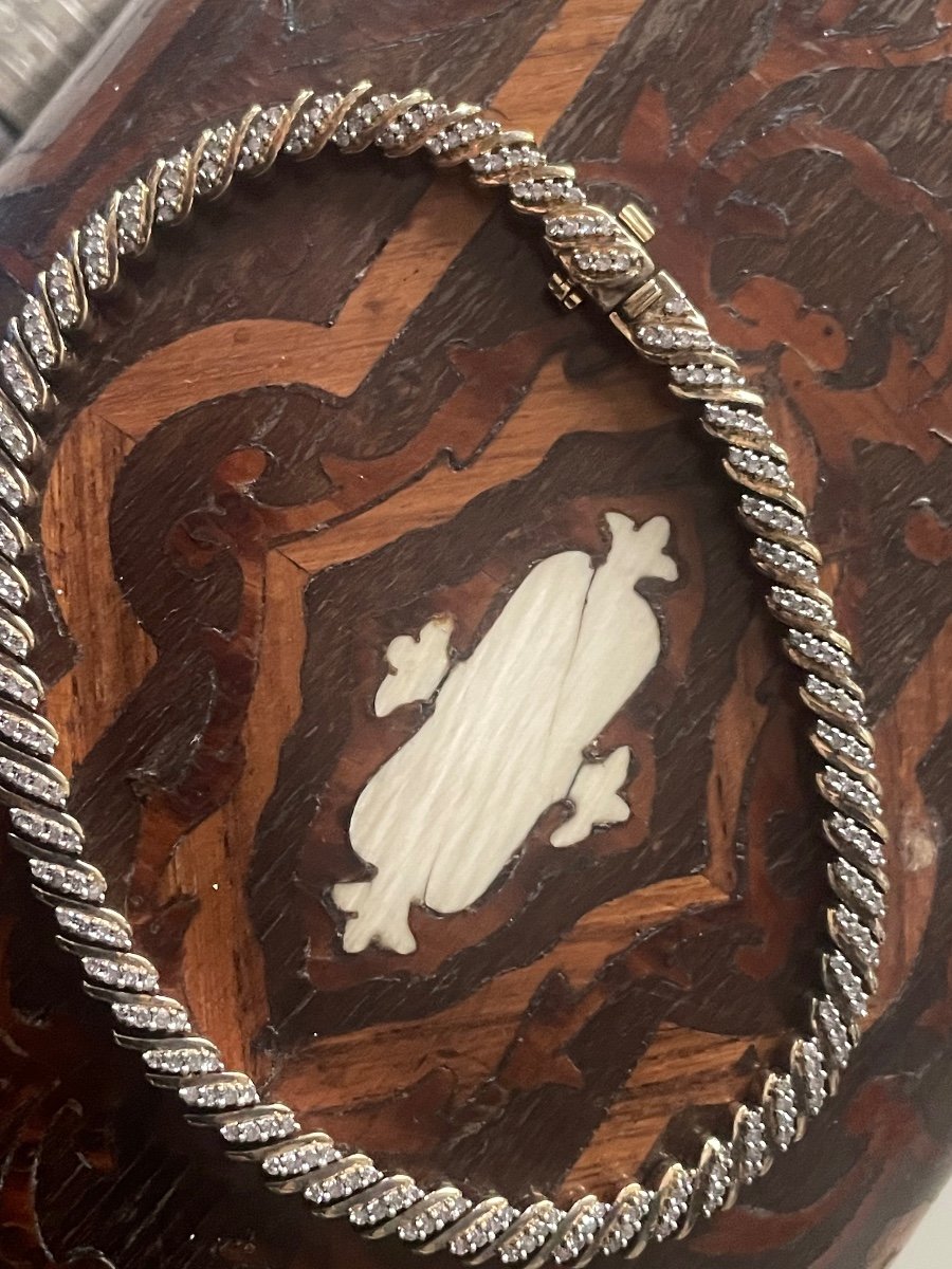 Bracelet Argent Et Rivière De Brillants  