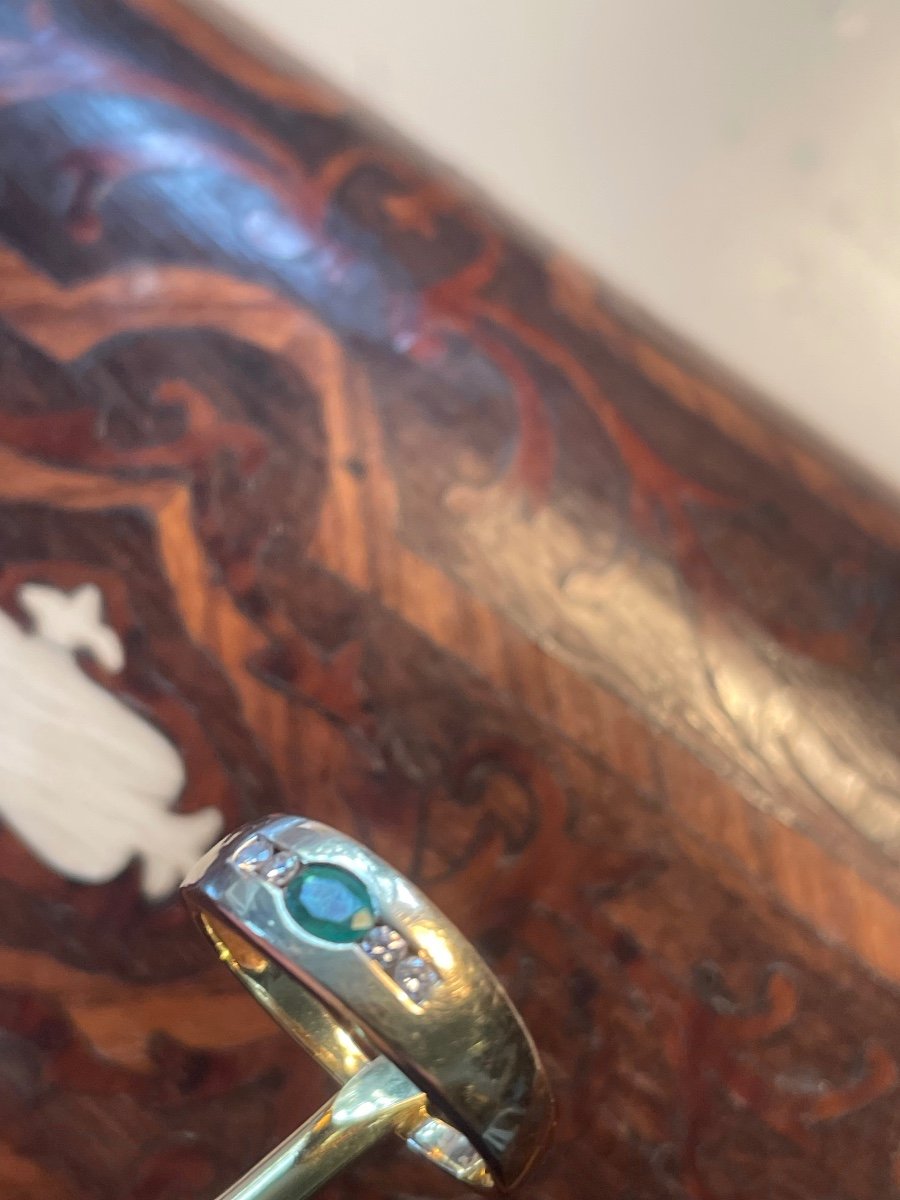 Emerald And Brilliant Gold Ring -photo-5