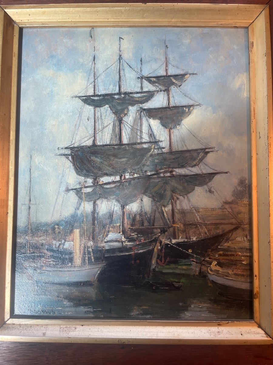 Port And Boats By Charles Pecrus -photo-2