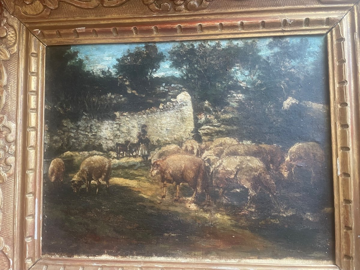 Moutons Et Bergère -photo-2