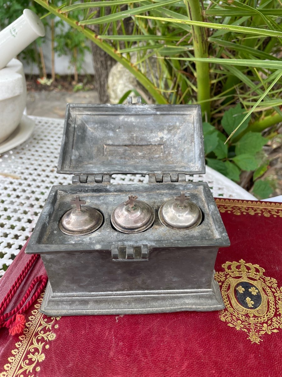 The Holy Oils Silver And Pewter Box 