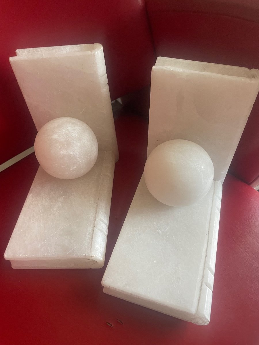 Alabaster Bookends. 