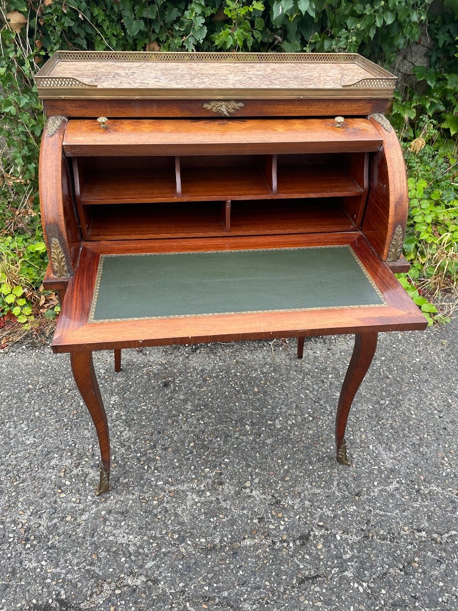 Niii Marquetry Cylinder Desk -photo-2