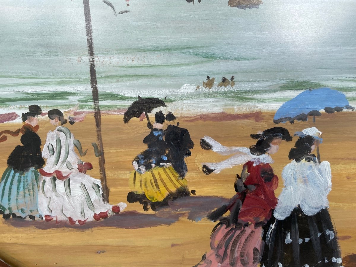 Crinolines In Deauville By Gaston Cormiere 