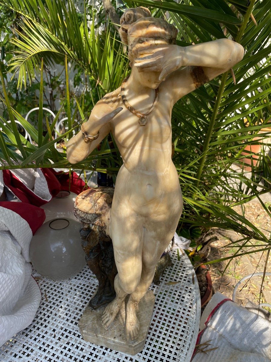 Important Female Nude Marble: Friné 