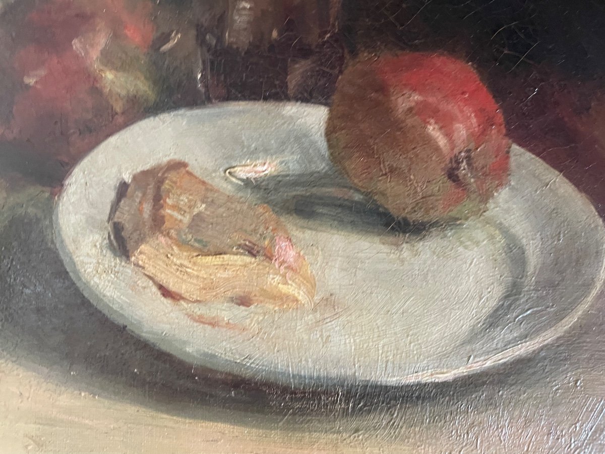 Still Life With Cheese And Fruit 