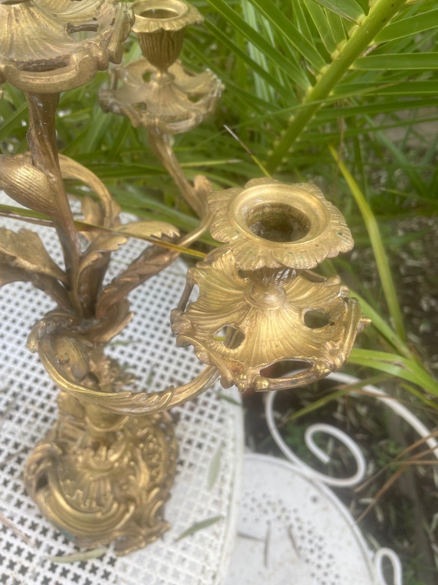 Gilded Bronze Candelabra -photo-3