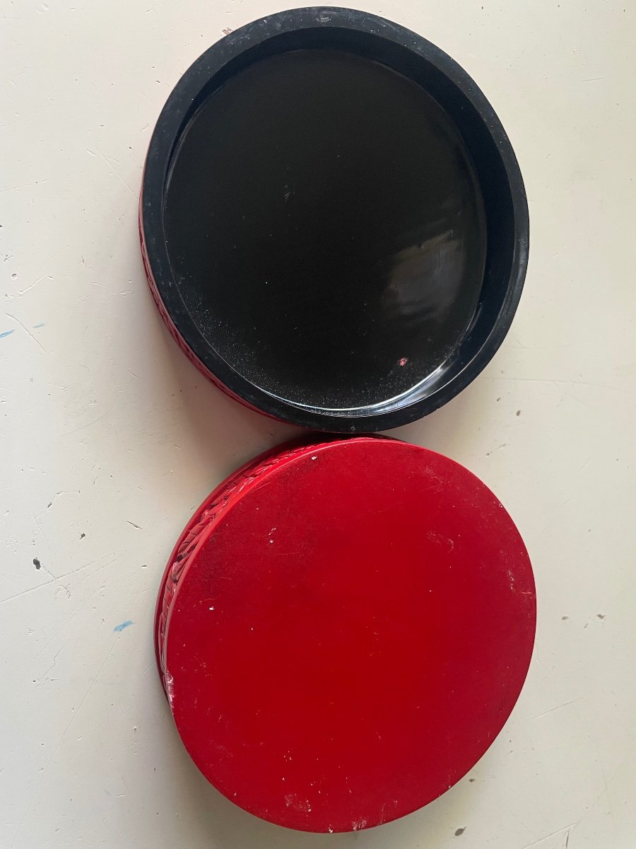 Asian Cinnabar Lacquer Box -photo-2