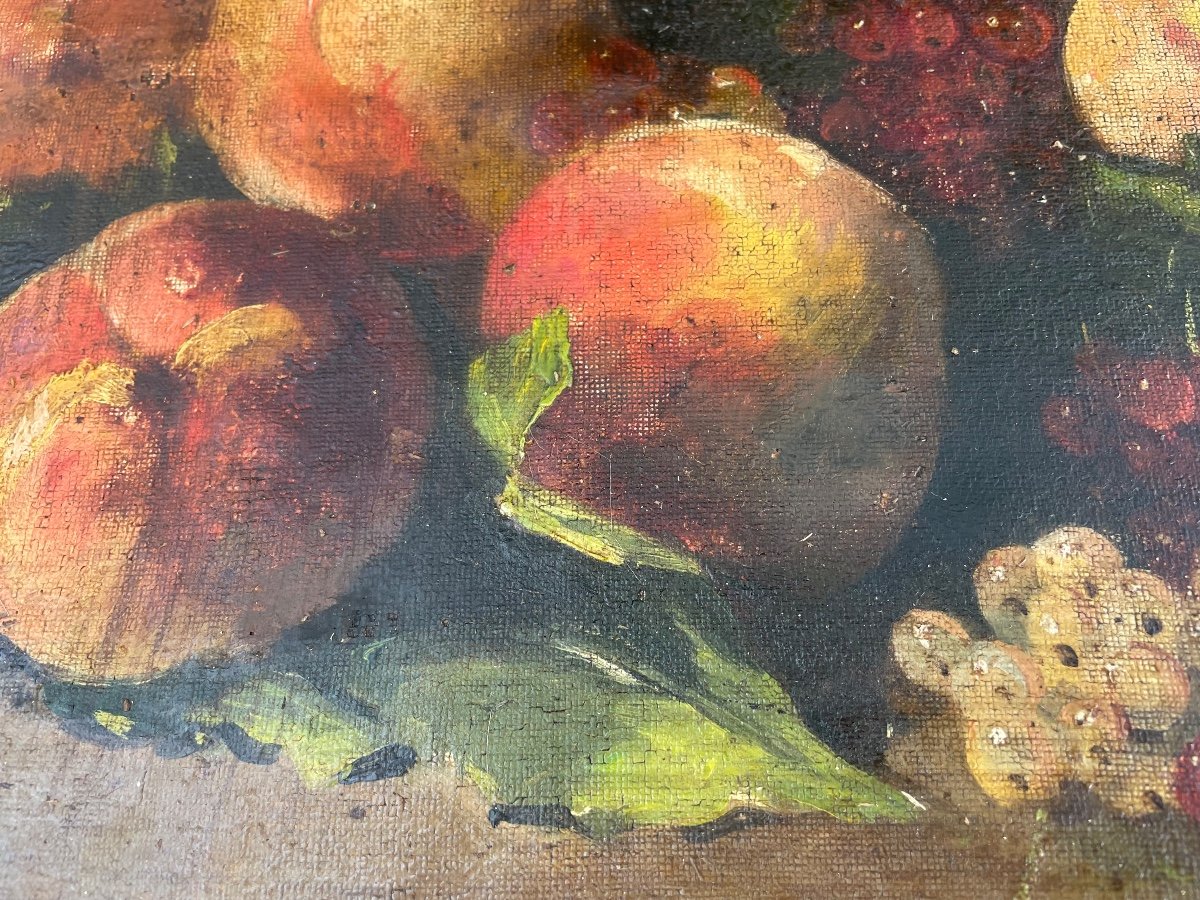 Peaches And Redcurrants By Arthur Alfred De Neuville -photo-2