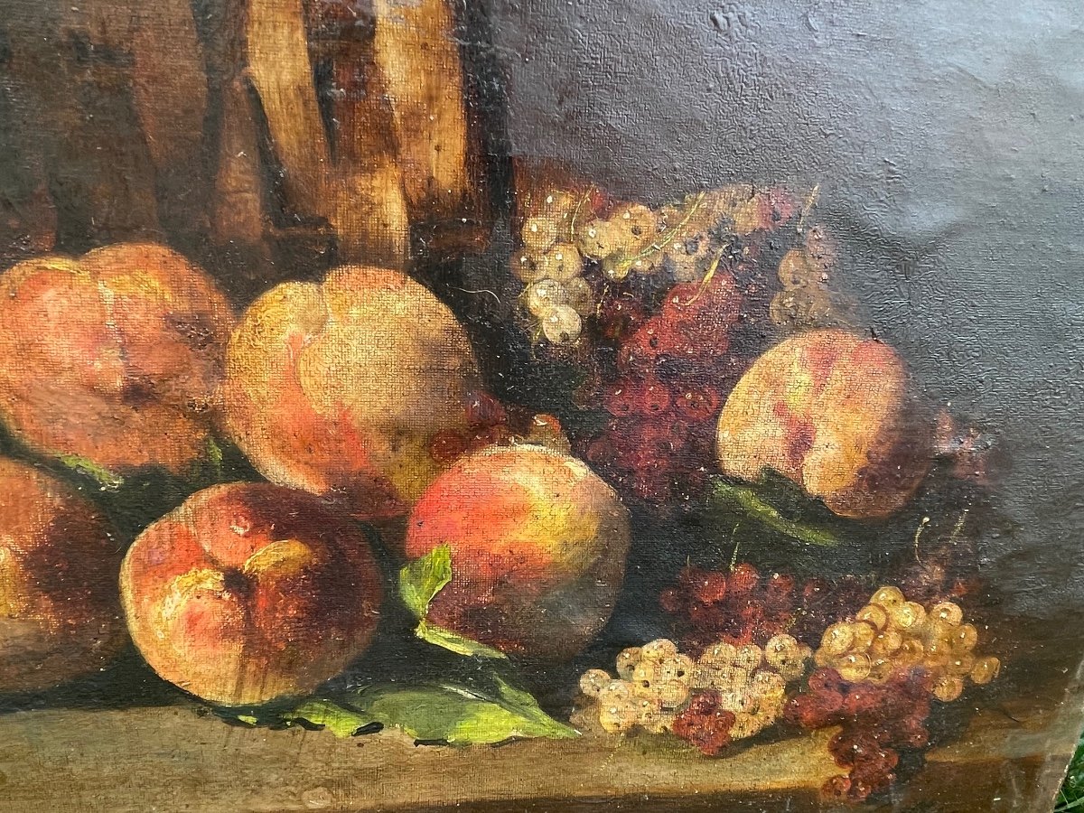 Peaches And Redcurrants By Arthur Alfred De Neuville -photo-5