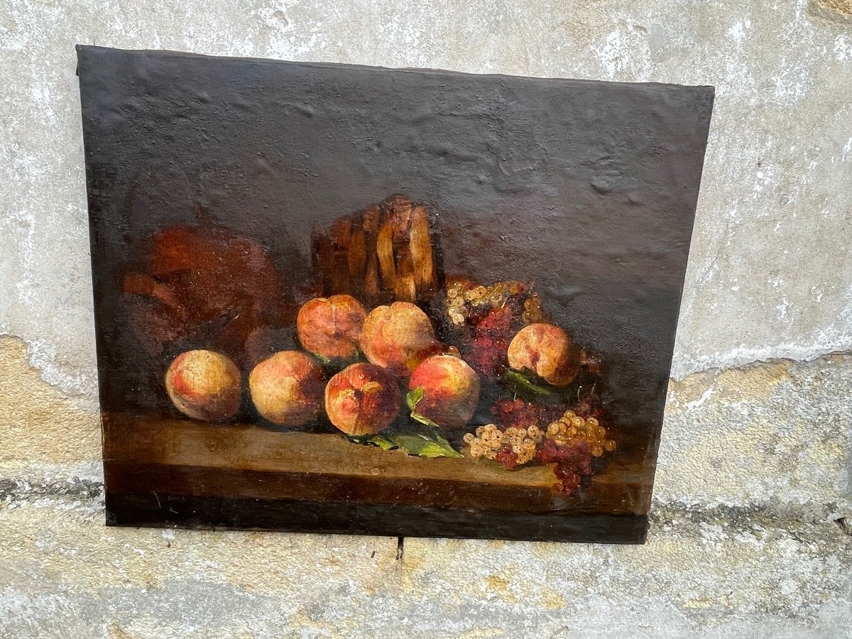 Peaches And Redcurrants By Arthur Alfred De Neuville -photo-7