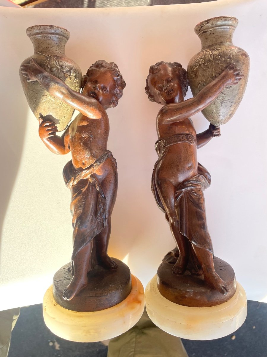 Pair Of Cherubs With Jugs-photo-2