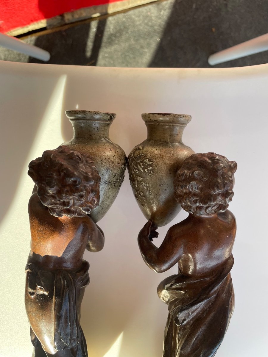 Pair Of Cherubs With Jugs-photo-3