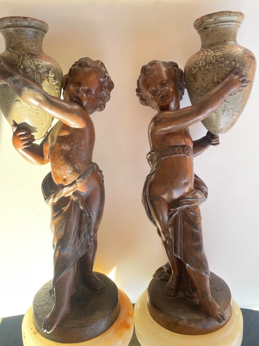 Pair Of Cherubs With Jugs-photo-4