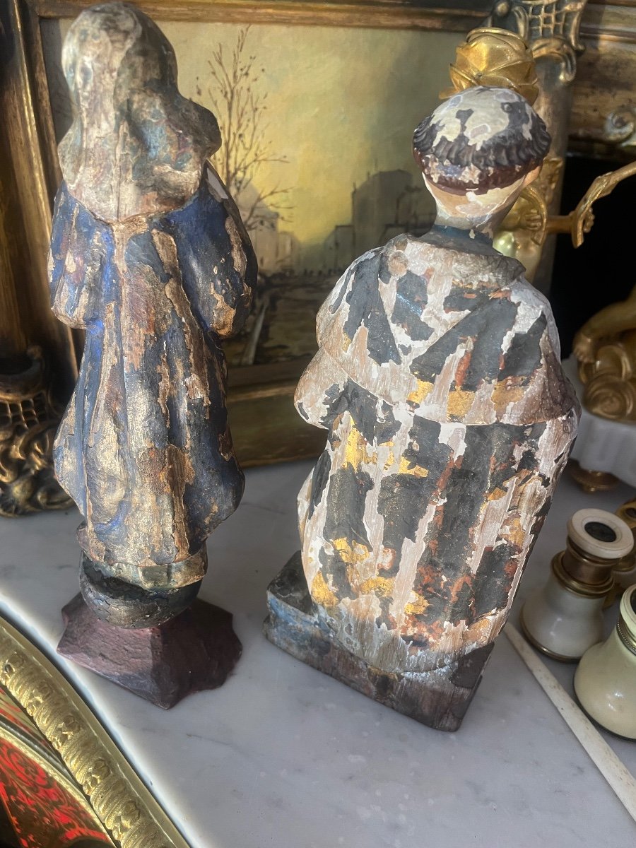 Pair Of 18th Century Religious Statuary -photo-2