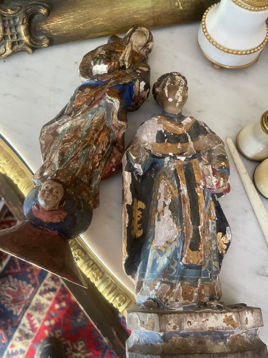 Pair Of 18th Century Religious Statuary -photo-3