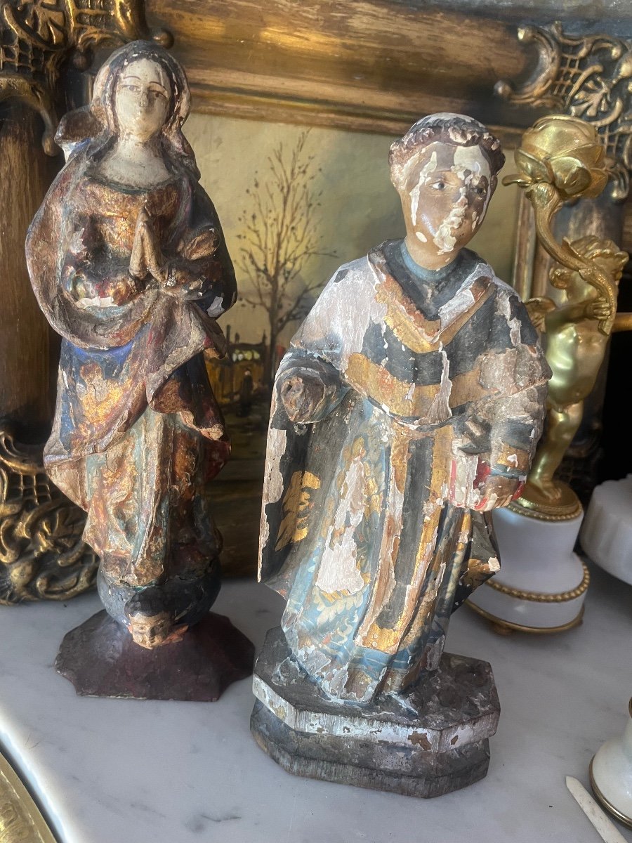 Pair Of 18th Century Religious Statuary -photo-5