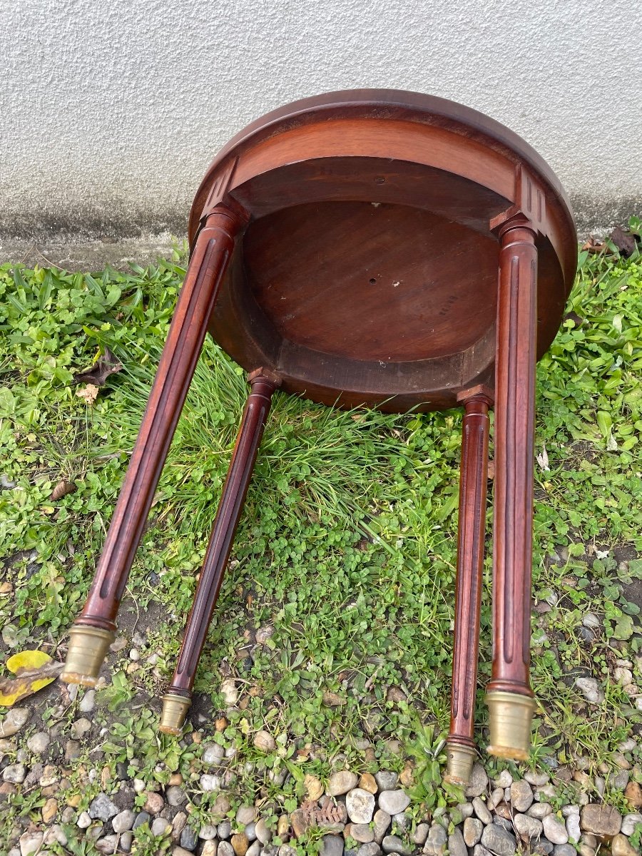 Low Mahogany Pedestal Table-photo-2