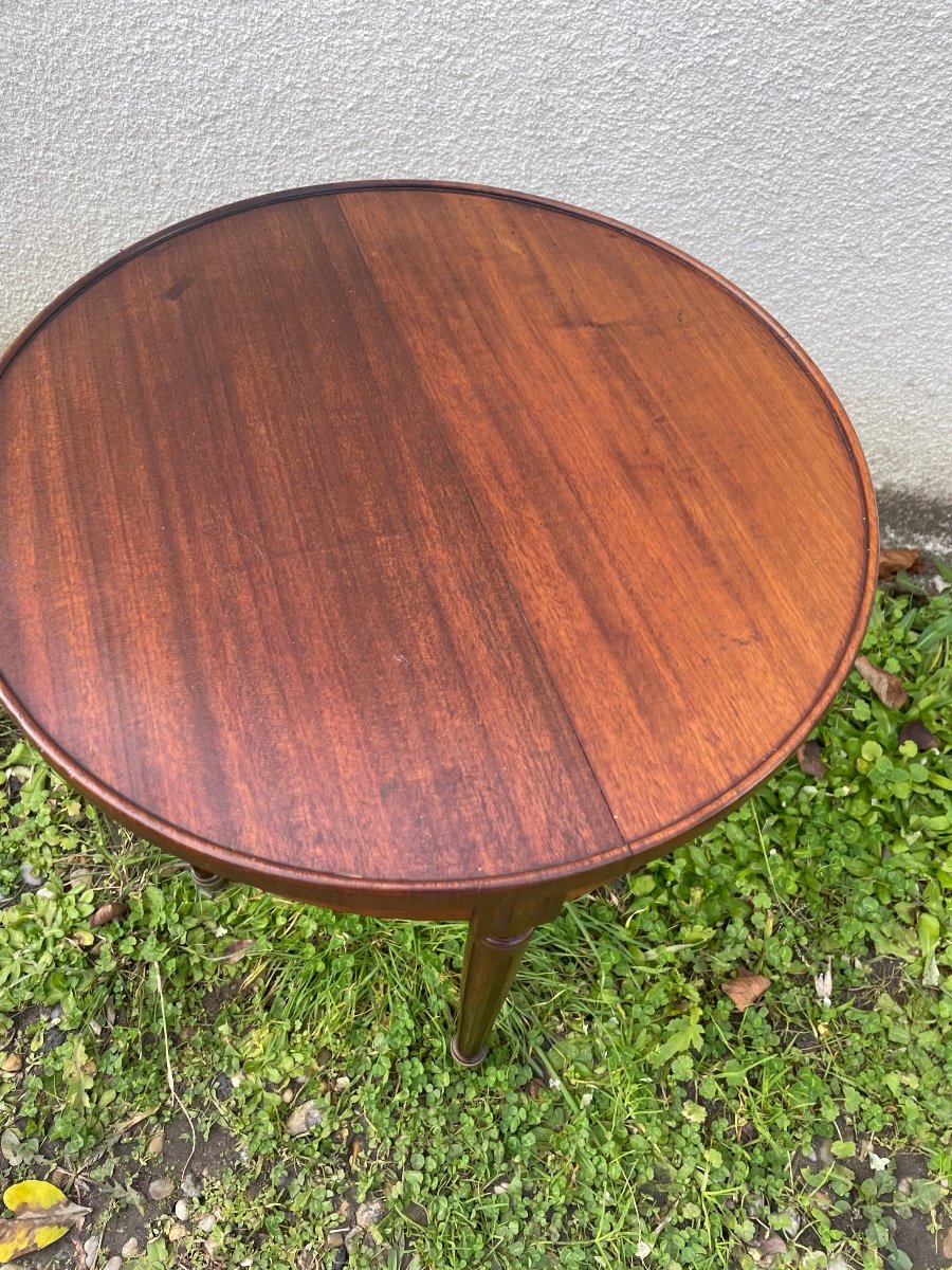 Low Mahogany Pedestal Table-photo-3