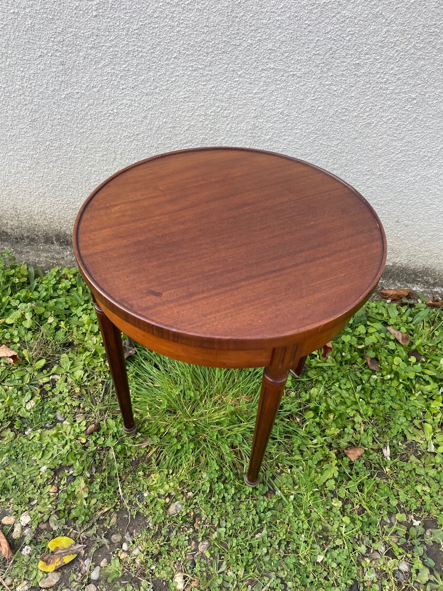 Low Mahogany Pedestal Table-photo-4