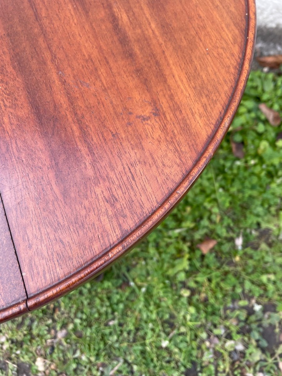 Low Mahogany Pedestal Table-photo-2