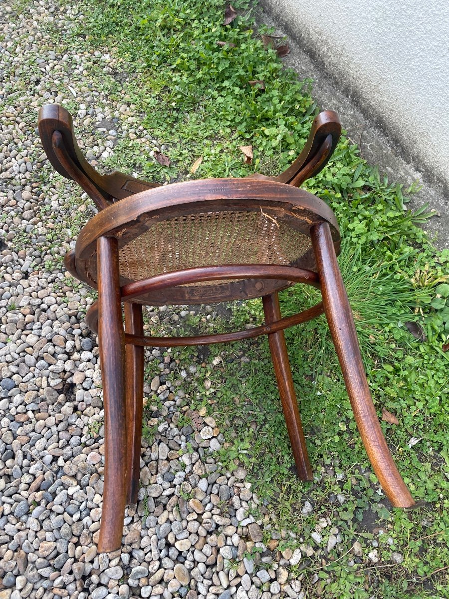 Fauteuil Bistrot En Bois Courbé De Josep Hofmann -photo-1