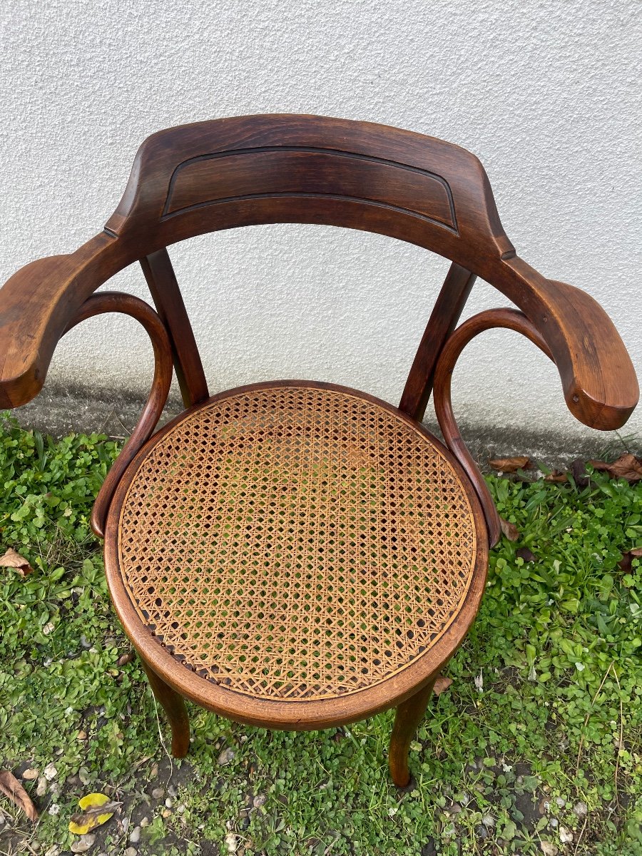 Fauteuil Bistrot En Bois Courbé De Josep Hofmann -photo-3