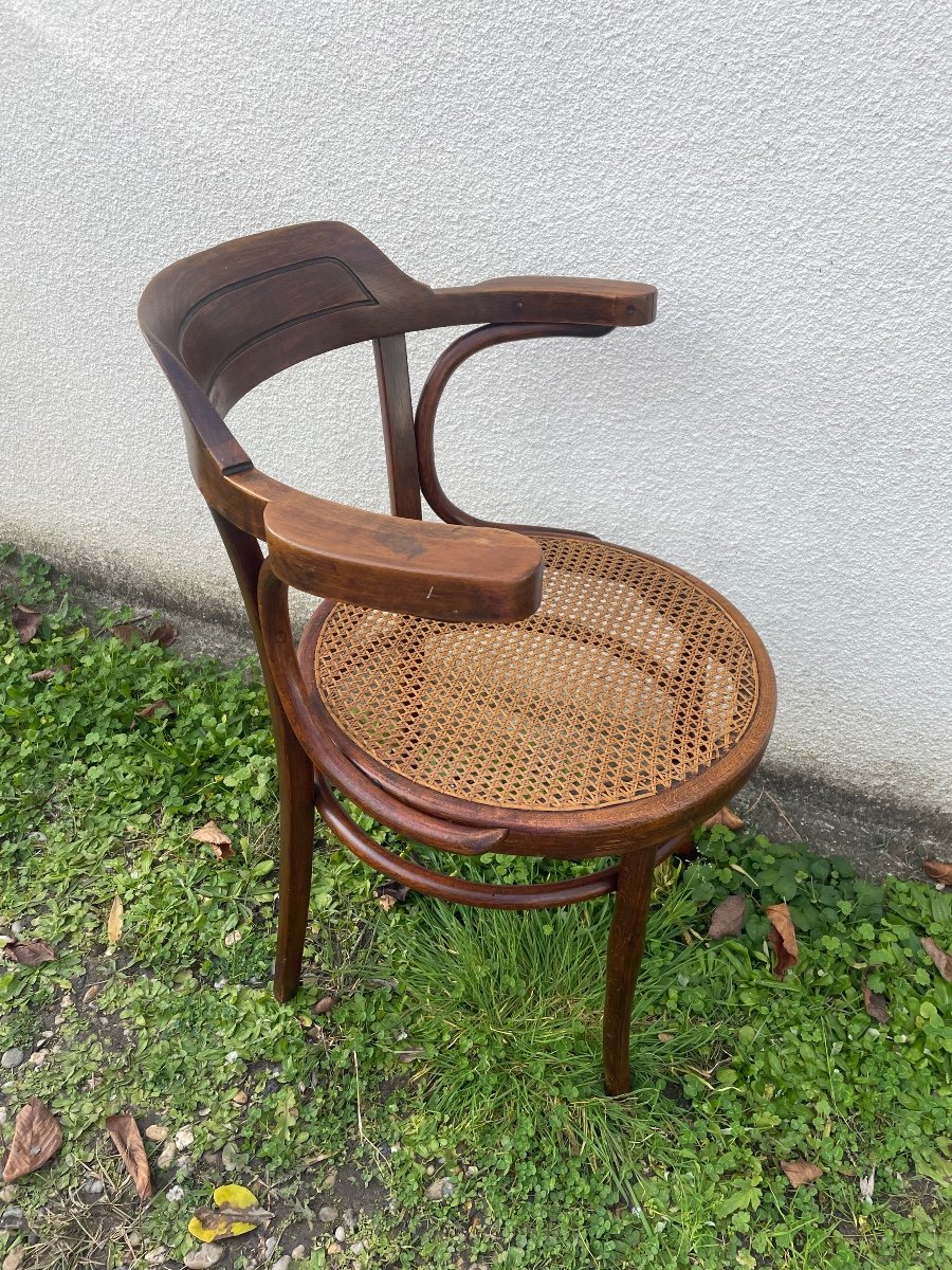 Fauteuil Bistrot En Bois Courbé De Josep Hofmann -photo-5