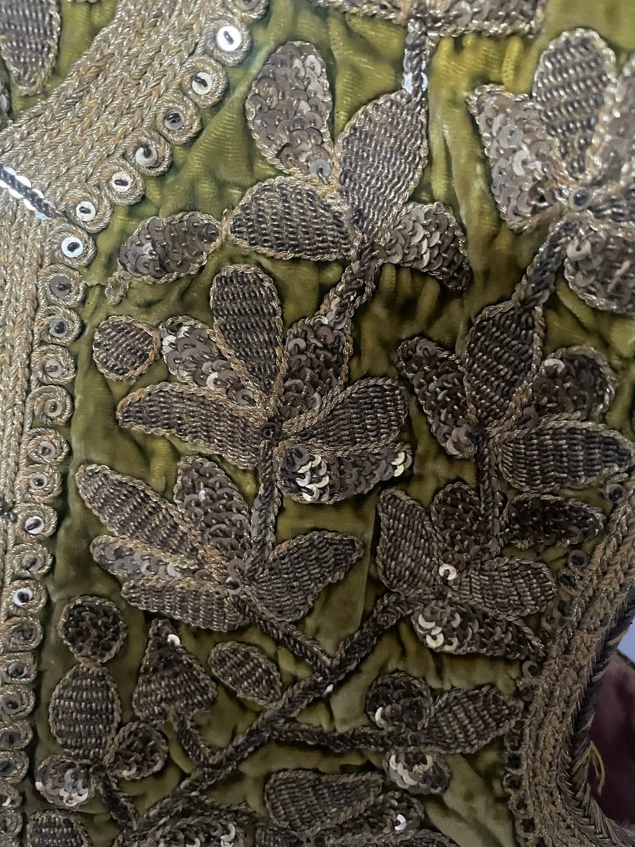 Gold Embroidered Oriental Bolero Vest -photo-7