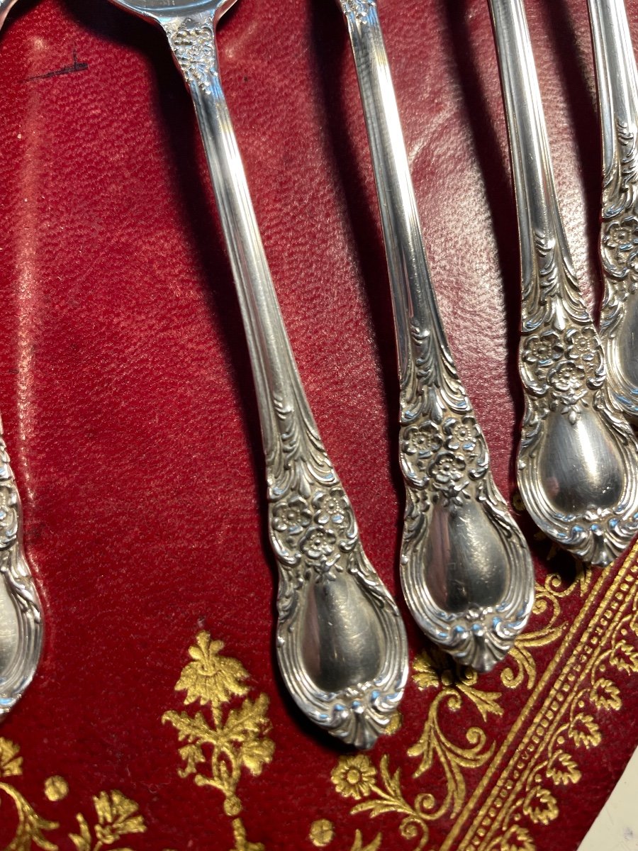 Set Of 12 Small Silver Spoons -photo-3