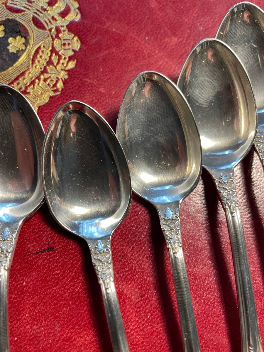 Set Of 12 Small Silver Spoons -photo-4