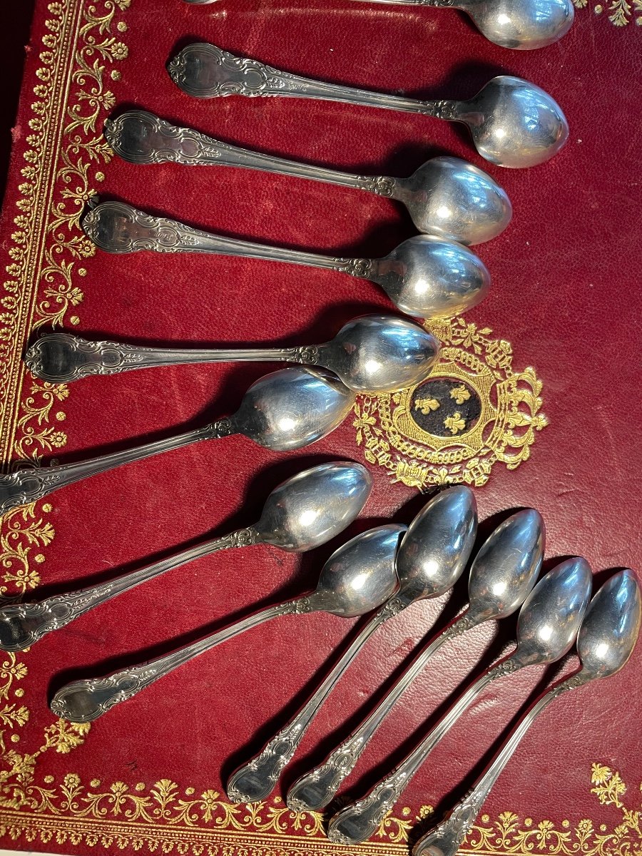 Set Of 12 Small Silver Spoons -photo-1