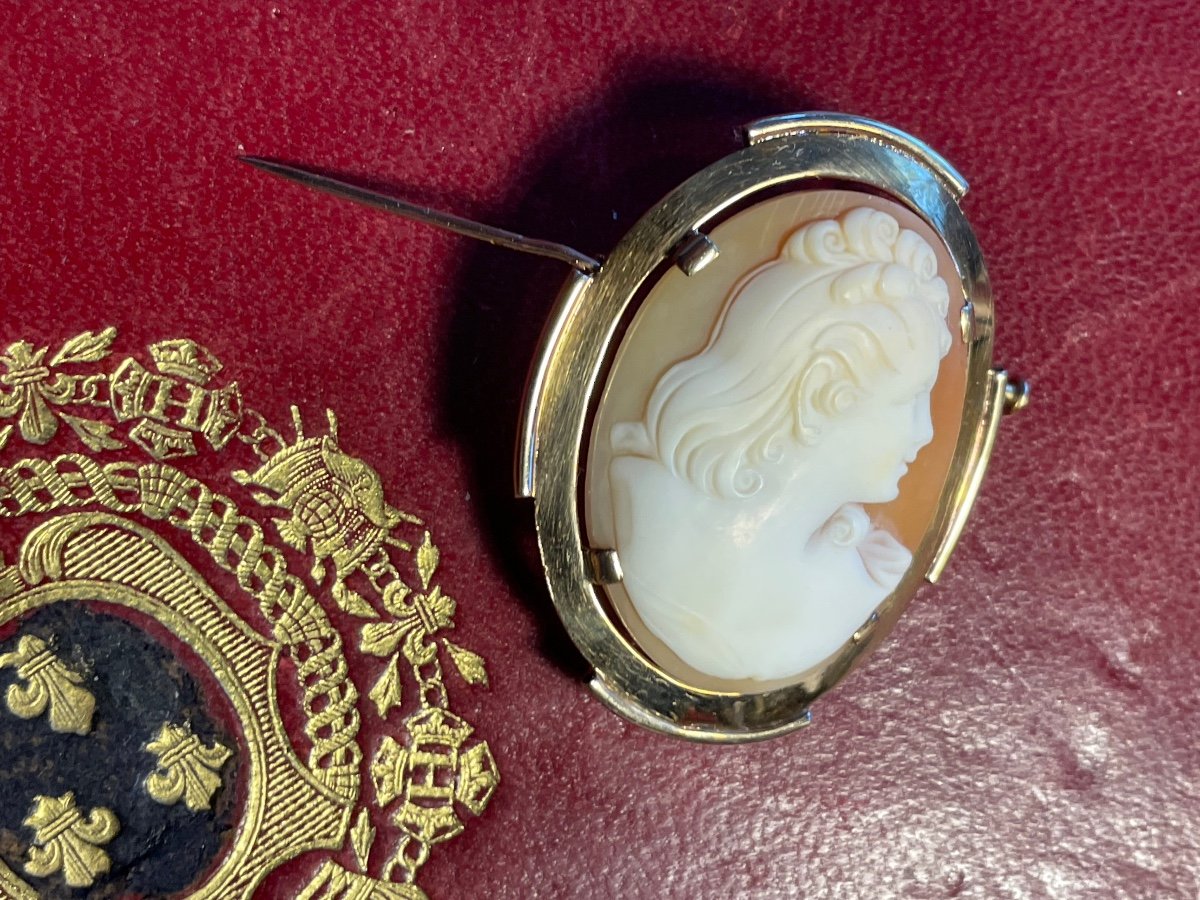 Gold Cameo Brooch -photo-4