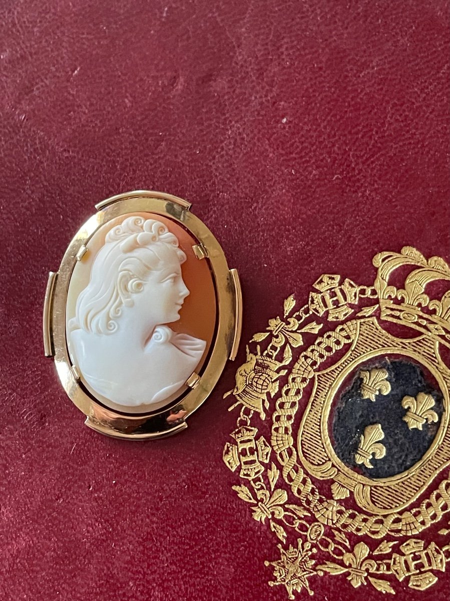 Gold Cameo Brooch -photo-1