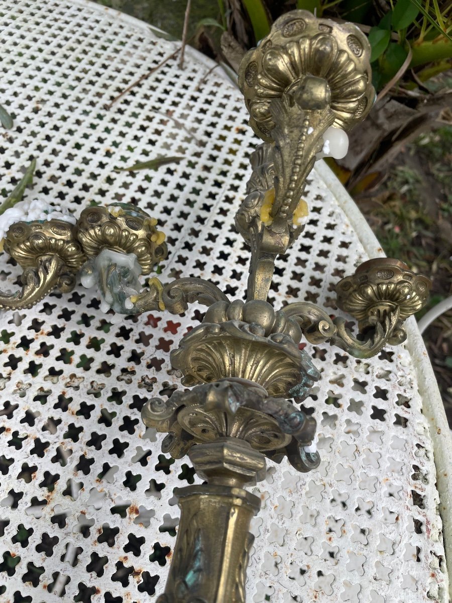 Pair Of Bronze Candelabra -photo-1