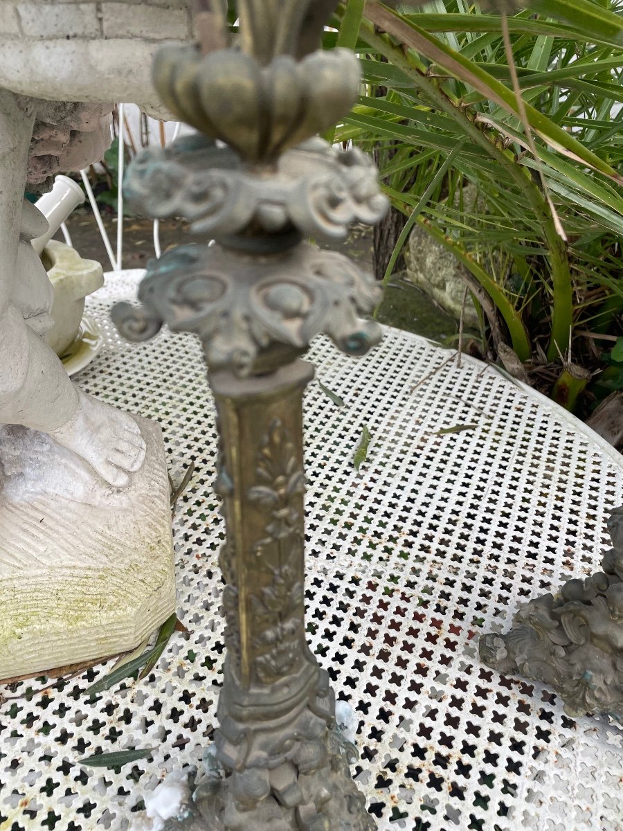 Pair Of Bronze Candelabra -photo-7