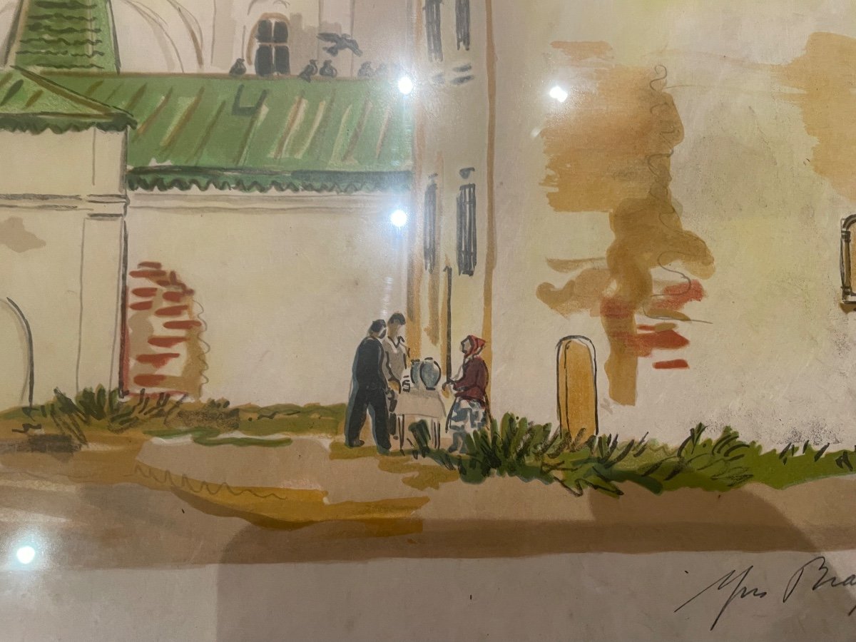 Lithograph By Yves Brayer: Suzdal, Russia -photo-2