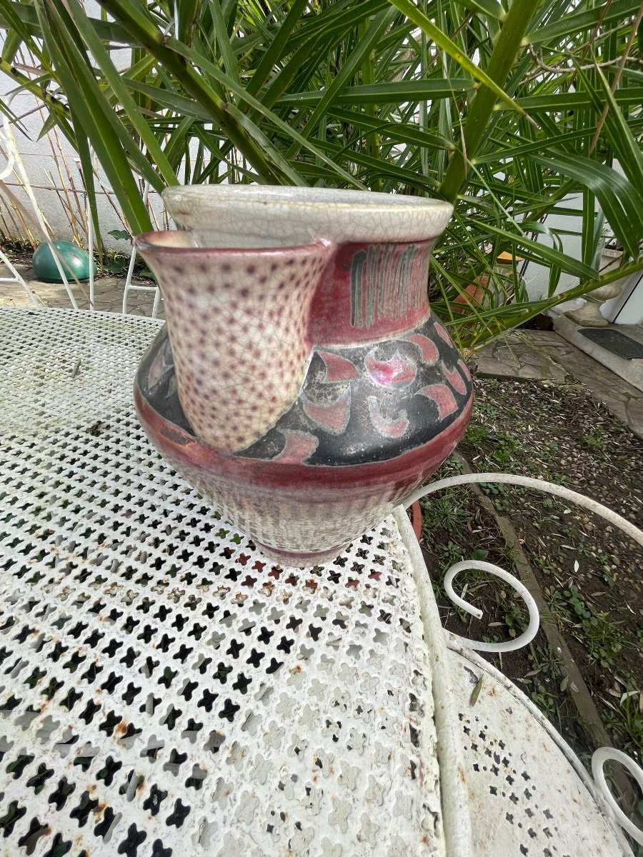 Glazed Ceramic Pitcher Vase -photo-3