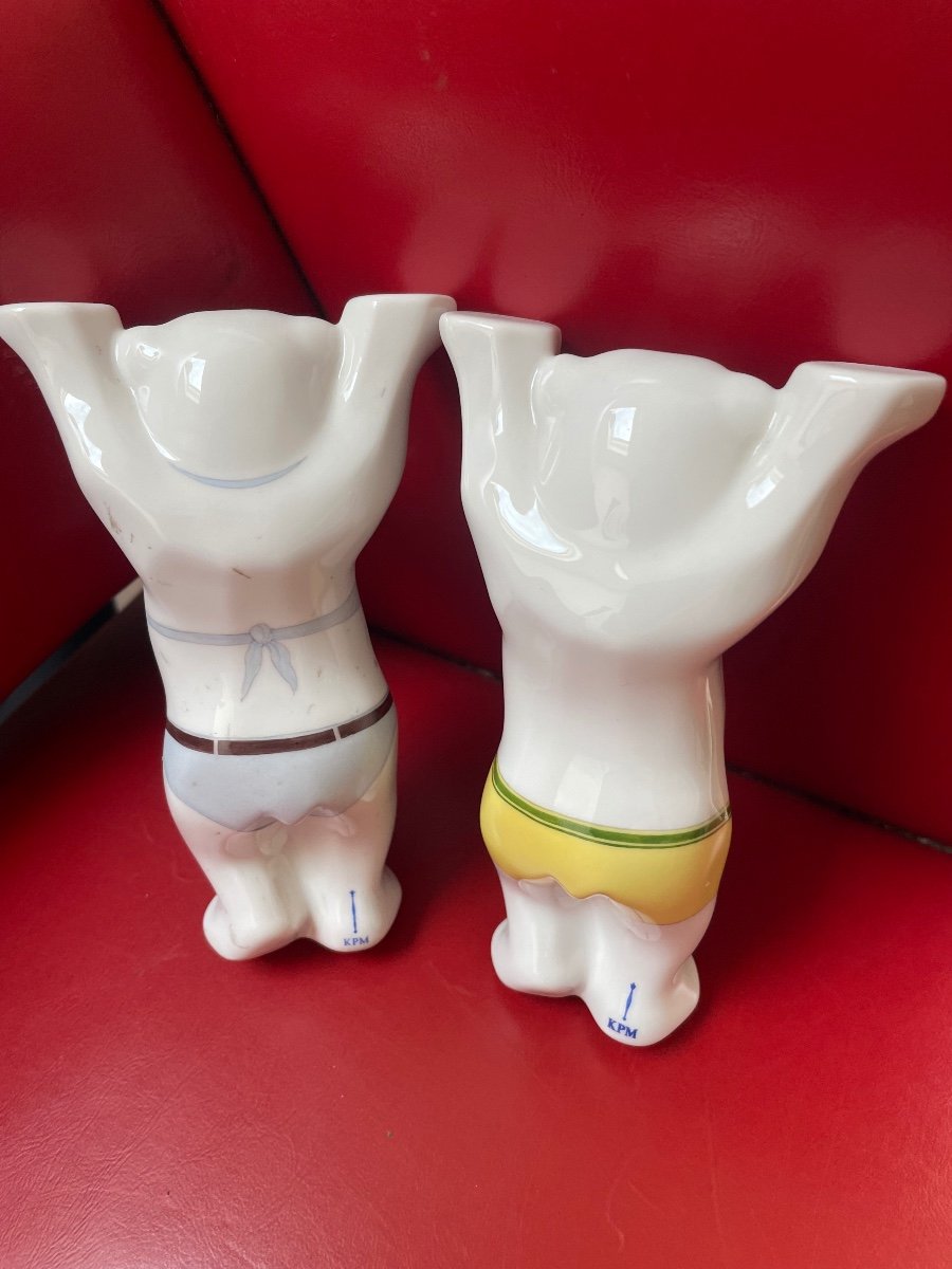 Deux Petits Ours Porcelaine Kpm -photo-1